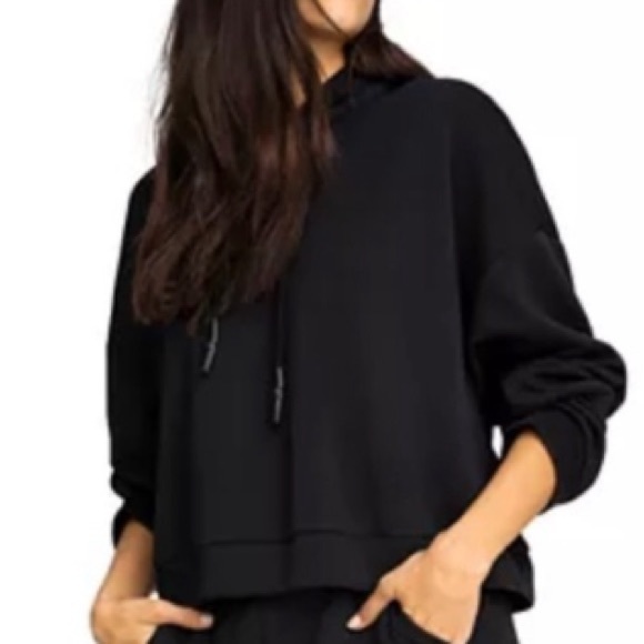 💐GOOD AMERICAN Crop Scuba Hoodie size M (Good American size 2) - Picture 2 of 11
